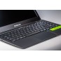 MiraBook lapdock keyboard and trackpad close-up with USB-C connector for Samsung DeX and Android Desktop Mode